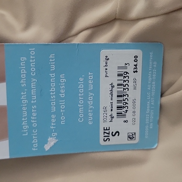 Assets By Spanx Shaping High-Waisted Mid Thigh Short- NWT - Picture 3 of 3